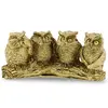 Statueta Feng Shui din rasina cu cele 4 bufnite intelepte, 12,5cm, imagine 4