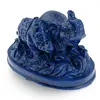 Statueta Feng Shui Elefant si Rinocer pe suport cu valuri - 6,5cm, imagine 2
