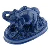 Statueta Feng Shui Elefant si Rinocer pe suport cu valuri - 6,5cm, imagine 3
