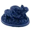 Statueta Feng Shui Elefant si Rinocer pe suport cu valuri - 6,5cm