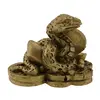Statueta Feng Shui Sarpe incolacit pe pepita si monede chinezesti - 3,4cm, imagine 2