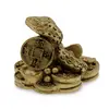 Statueta Feng Shui Sarpe incolacit pe pepita si monede chinezesti - 3,4cm