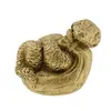 Statueta Feng Shui Sarpe incolacit pe sac de prosperitate - 3,5cm