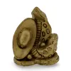 Statueta Feng Shui Sarpe pe monede chinezesti si pepita, 4cm