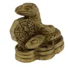 Statueta Feng Shui Sarpe pe monede chinezesti si Roata Dharma - 3,5cm, imagine 2