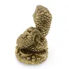 Statueta Feng Shui Sarpe rasucit pe Ru Yi si monede chinezesti - 4,3cm, imagine 2