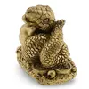 Statueta Feng Shui Sarpe rasucit pe Wu Lou si monede chinezesti - 3,8cm, imagine 2