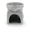 Vas aromaterapie din ceramica, Bufnita gri - 9cm, imagine 2