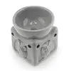 Vas aromaterapie din ceramica, Bufnita gri - 9cm, imagine 3