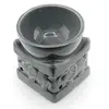 Vas aromaterapie din ceramica model Elefant gri - 9cm, imagine 3