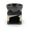 Vas aromaterapie din ceramica negru model Elefant mat crem - 9,5cm, imagine 2