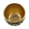Vas pentru ardere tamaie si ierburi parfumate, cu simboluri si broasca raioasa, alama - 67mm x 90mm, imagine 3
