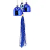 Clopotei de vant, 2 ramuri si elefant, albastru - 30cm, imagine 3