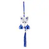Clopotei de vant, 2 ramuri si fluture, albastru - 30cm