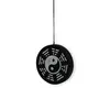 Clopotei de vant arginti, 5 tuburi cu simbolul Ying Yang, 60cm, imagine 3