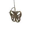 Clopotei de vant aurii, 3 ramuri si fluture, 50cm, imagine 3