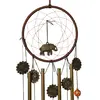 Clopotei de vant aurii, 5 ramuri si 4 tuburi cu elefant si talismanul viselor, 60cm, imagine 2