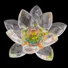 Floare de lotus Iridescent din sticla - 6cm, imagine 2