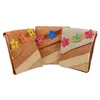 Geanta piele artificiala benzi si flori colorate - 19cm x 17cm, imagine 4