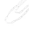 Lant argint 925 rodiat, model agrafa texturata - 44,5cm, imagine 3