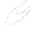 Lant argint 925 rodiat, model agrafa texturata - 54,5cm, imagine 3