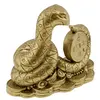 Statueta Feng Shui Sarpe incolacit cu moneda in coada - 11,5cm, imagine 2