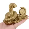 Statueta Feng Shui Sarpe incolacit cu moneda in coada - 7cm, imagine 3