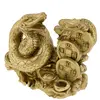 Statueta Feng Shui Sarpe incolacit cu trei monede chinezesti - 10cm, imagine 2