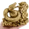 Statueta Feng Shui Sarpe incolacit cu trei monede chinezesti - 10cm, imagine 3
