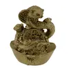 Statueta Feng Shui Sarpe incolacit in pepite si monede chinezesti - 7,2cm