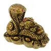 Statueta Feng Shui Sarpe si Broasca raioasa pe suport din pepite - 5,5cm, imagine 2