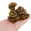 Statueta Feng Shui Sarpe si Broasca raioasa pe suport din pepite - 5,5cm, imagine 3