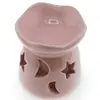 Vas aromaterapie din ceramica model celest cu baza rotunda, roz - 7,5cm, imagine 3