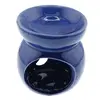 Vas aromaterapie din ceramica model celest rotund, albastru - 7,5cm, imagine 2