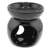 Vas aromaterapie din ceramica model celest rotund, negru - 7,5cm, imagine 2