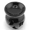 Vas aromaterapie din ceramica model celest rotund, negru - 7,5cm, imagine 3