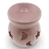 Vas aromaterapie din ceramica model celest rotund, roz - 7,5cm, imagine 3