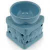 Vas aromaterapie din ceramica model elefant, albastru - 8cm, imagine 3