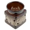 Vas aromaterapie din ceramica model elefant mat bej, maro - 8cm, imagine 3