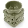Vas aromaterapie din ceramica model elefant, verde inchis - 8cm, imagine 3