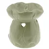 Vas aromaterapie din ceramica model frunza, verde deschis - 8,5cm