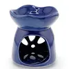 Vas aromaterapie din ceramica model petale cu baza rotunda, albastru - 7,5cm, imagine 2