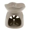 Vas aromaterapie din ceramica model petale cu baza rotunda, bej - 7,5cm, imagine 2