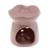 Vas aromaterapie din ceramica model petale cu baza rotunda, roz - 7,5cm, imagine 2