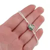 Bratara reglabila cu snur alb si scoica abalone in montura inima, 11mm, imagine 3