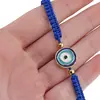 Bratara reglabila cu snur albastru si Ochi protector, 19mm, imagine 3