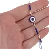 Bratara reglabila cu snur cuburi si Ochi protector, albastru, imagine 2