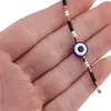 Bratara reglabila cu snur cuburi si Ochi protector, negru, imagine 2
