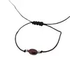 Bratara reglabila cu snur negru Jasp rosu, 8mm, imagine 2