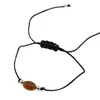 Bratara reglabila cu snur negru Ochi de tigru, 8mm, imagine 2